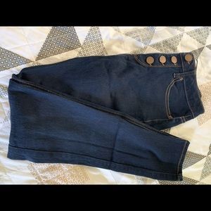 High waisted button up Skinny